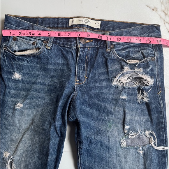 Y2K Abercrombie & Fitch Distressed Bootcut Emma Jeans Sz 8R Trendy - Picture 7 of 12